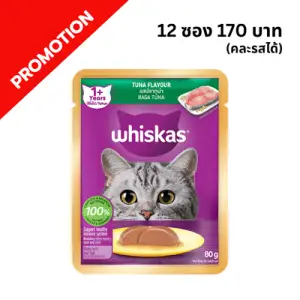 Whiskas - ชนิดเปียก เบอร์ B02 รสปลาทูน่า 80ก.ㅤㅤㅤㅤㅤㅤㅤㅤㅤ