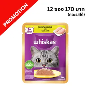 Whiskas - ชนิดเปียก เบอร์ B08 รสไก่ 80 ก.ㅤㅤㅤㅤㅤ