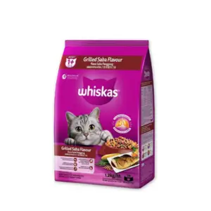 Whiskas - อาหารเม็ดแมว  รสปลาซาบะย่าง 480ก