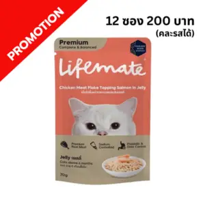 Lifemate - อาหารเปียกแมว CW5 ไก่ชิ้นหน้าปลาแซลมอนในเยลลี่