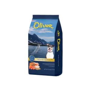 Oliver - โอลิเวอร์ อาหารสุนัข สูตรสุนัขโต รสแซลมอนรมควันและข้าว 1.5kg