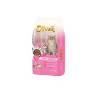 Oliver - โอลิเวอร์ อาหารแม่แมวและลูกแมว รสแกะและข้าว เสริมด้วยนมแพะ 1kg