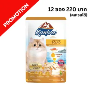 Kaniva - อาหารเปียกแมว ทูน่าปลาหมึกในเยลลี่